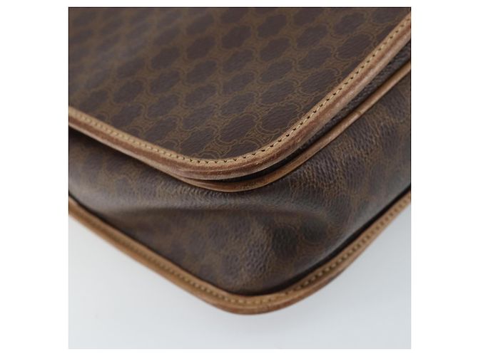 Céline Borsa a spalla in tela Macadam CELINE in pelle PVC Auth mr2142 Marrone D'oro - vista 15