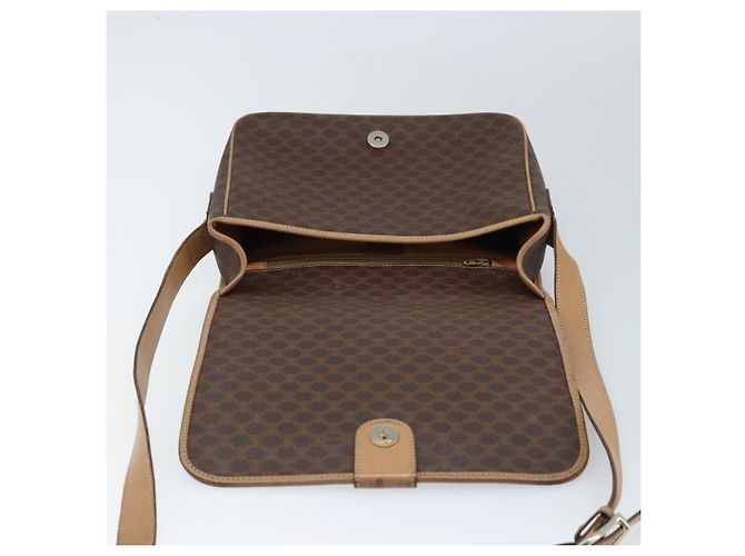 Céline Borsa a spalla in tela Macadam CELINE in pelle PVC Auth mr2142 Marrone D'oro - vista 19