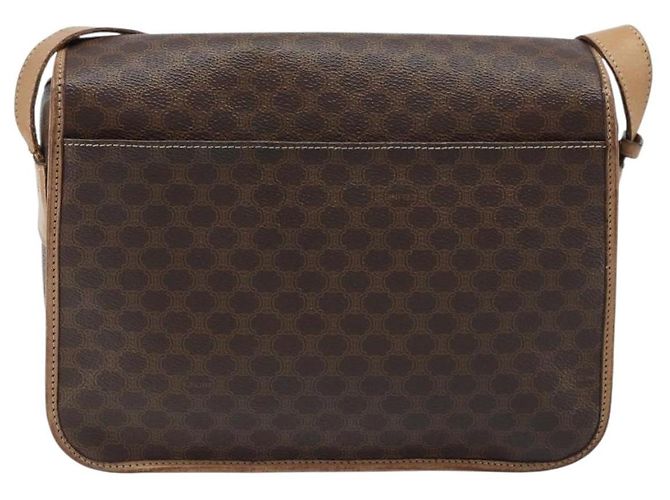 Céline Borsa a spalla in tela Macadam CELINE in pelle PVC Auth mr2142 Marrone D'oro - vista 2