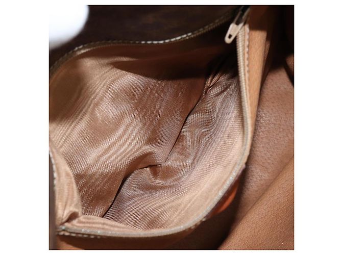 Céline Borsa a spalla in tela Macadam CELINE in pelle PVC Auth mr2142 Marrone D'oro - vista 23