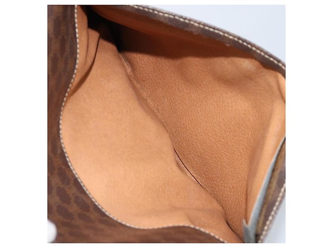 Céline Borsa a spalla in tela Macadam CELINE in pelle PVC Auth mr2142 Marrone D'oro - vista 24