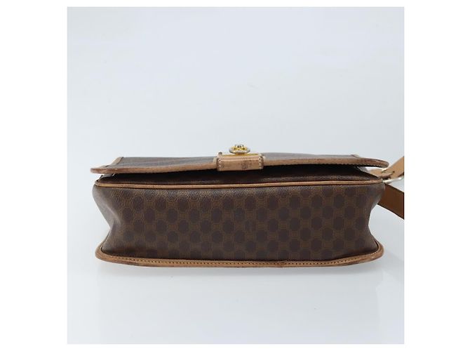 Céline Borsa a spalla in tela Macadam CELINE in pelle PVC Auth mr2142 Marrone D'oro - vista 5