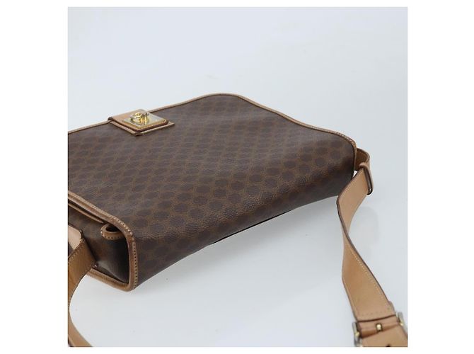 Céline Borsa a spalla in tela Macadam CELINE in pelle PVC Auth mr2142 Marrone D'oro - vista 6