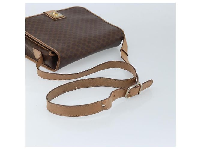 Céline Borsa a spalla in tela Macadam CELINE in pelle PVC Auth mr2142 Marrone D'oro - vista 7