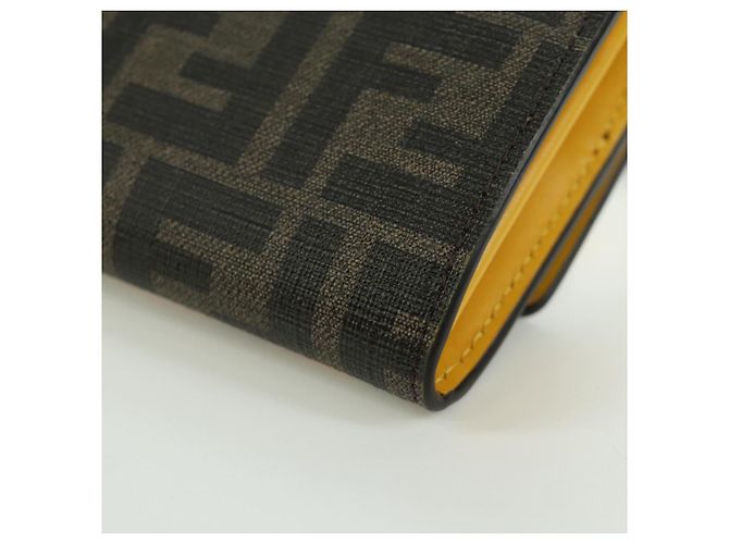 FENDI xFRGMTxPOKMON Portafoglio a Catena in Tela Zucca Drago Nero Auth 167109SM - vista 18