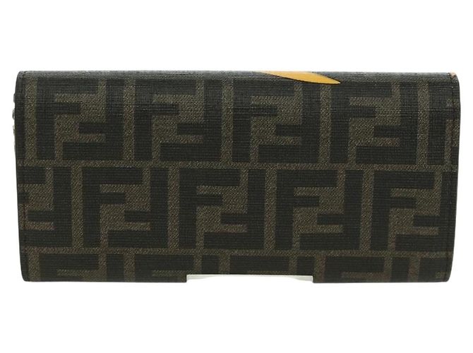 FENDI xFRGMTxPOKMON Portafoglio a Catena in Tela Zucca Drago Nero Auth 167109SM - vista 2