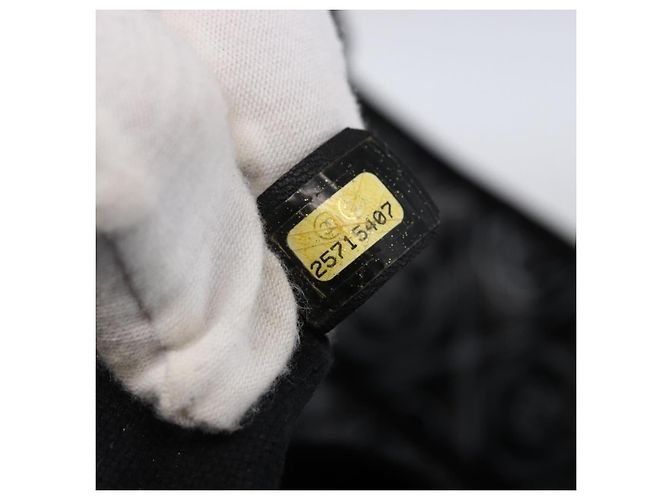 Borsa a Spalla CHANEL Chain Matelassé in Tela Rivestita Nera Argento CC Auth 170665A Nero - vista 12