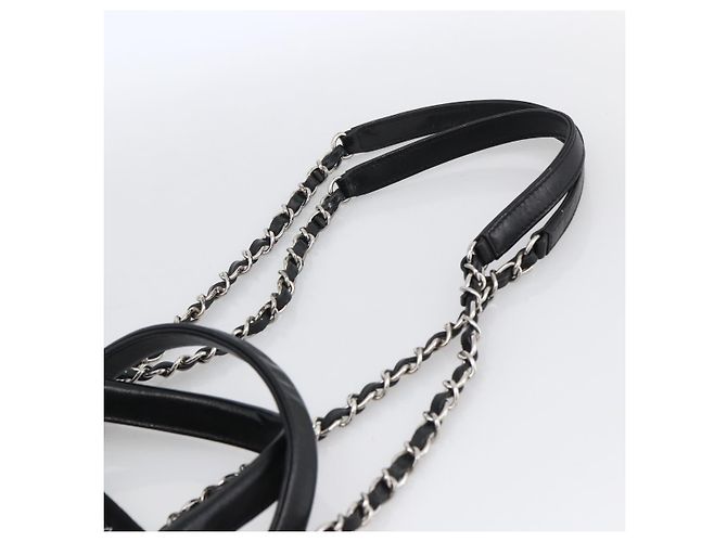 Borsa a Spalla CHANEL Chain Matelassé in Tela Rivestita Nera Argento CC Auth 170665A Nero - vista 14