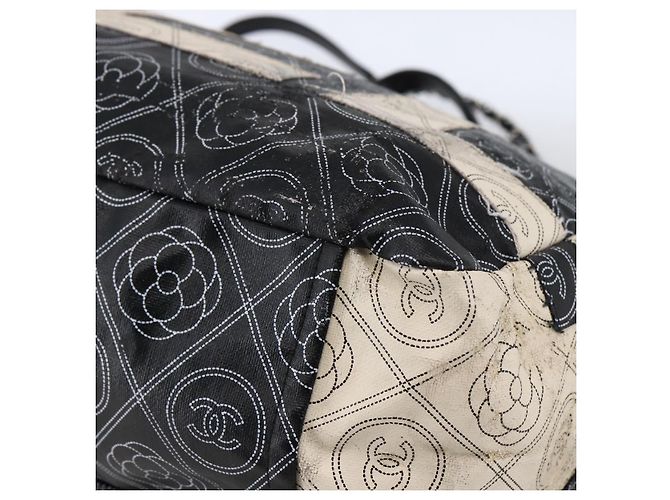 Borsa a Spalla CHANEL Chain Matelassé in Tela Rivestita Nera Argento CC Auth 170665A Nero - vista 16