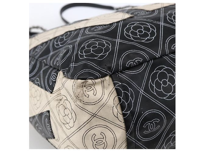 Borsa a Spalla CHANEL Chain Matelassé in Tela Rivestita Nera Argento CC Auth 170665A Nero - vista 17