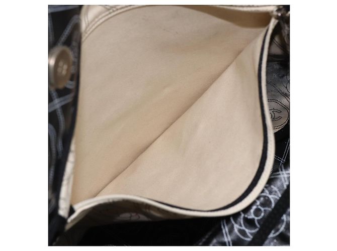 Borsa a Spalla CHANEL Chain Matelassé in Tela Rivestita Nera Argento CC Auth 170665A Nero - vista 22