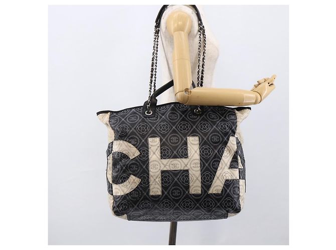 Borsa a Spalla CHANEL Chain Matelassé in Tela Rivestita Nera Argento CC Auth 170665A Nero - vista 25