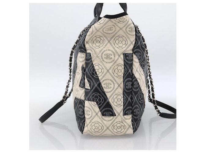 Borsa a Spalla CHANEL Chain Matelassé in Tela Rivestita Nera Argento CC Auth 170665A Nero - vista 4