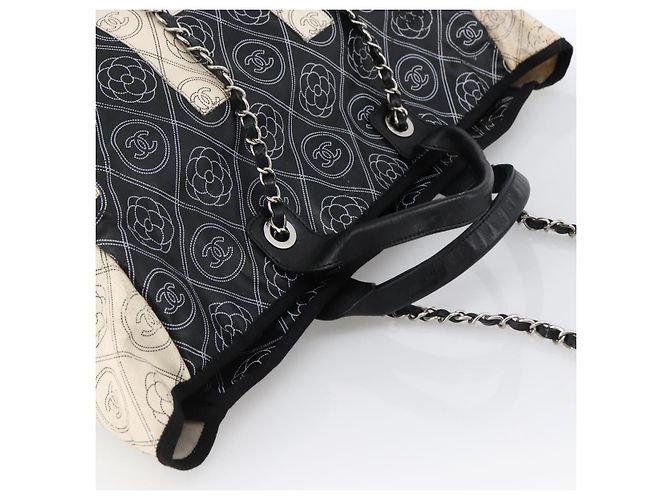 Borsa a Spalla CHANEL Chain Matelassé in Tela Rivestita Nera Argento CC Auth 170665A Nero - vista 6