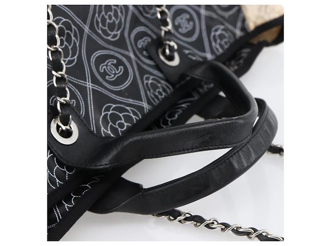 Borsa a Spalla CHANEL Chain Matelassé in Tela Rivestita Nera Argento CC Auth 170665A Nero - vista 7