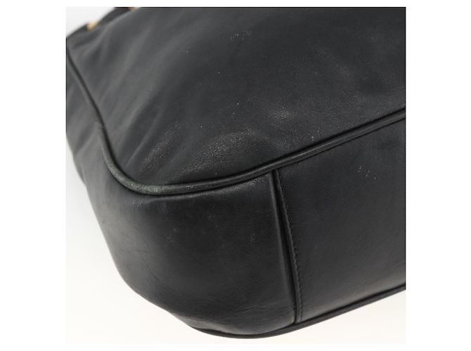 Borsa a Spalla in Pelle Gucci Bamboo 2way Nera Oro 001 1577 Auth ep13782 Nero D'oro - vista 15