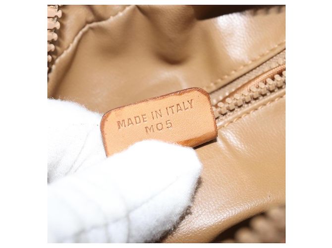 Céline Borsa a Spalla in Tela Macadam CELINE in Pelle PVC Marrone Oro Auth ka3049 D'oro - vista 12