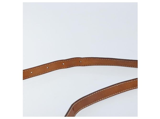 Céline Borsa a Spalla in Tela Macadam CELINE in Pelle PVC Marrone Oro Auth ka3049 D'oro - vista 8