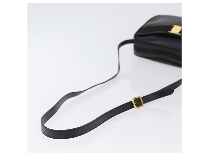 Borsa a Spalla Salvatore Ferragamo Vala in Pelle Nera Oro Auth 170076 Nero D'oro - vista 7