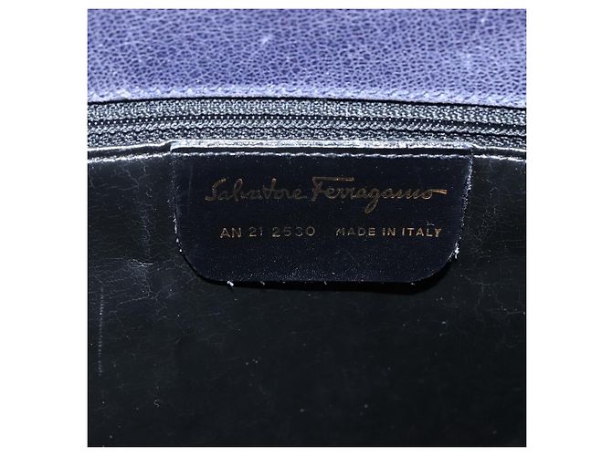 Borsa Tote Vala in Pelle Viola e Oro Auth BSZ080 di Salvatore Ferragamo D'oro Porpora - vista 12