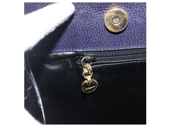 Borsa Tote Vala in Pelle Viola e Oro Auth BSZ080 di Salvatore Ferragamo D'oro Porpora - vista 19