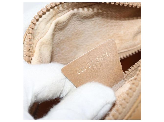 Borsa a Spalla GUCCI Micro GG Supreme Web Sherry Line PVC Beige Oro Auth ka3222 D'oro - vista 12