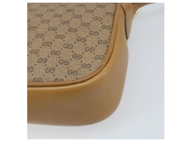 Borsa a Spalla GUCCI Micro GG Supreme Web Sherry Line PVC Beige Oro Auth ka3222 D'oro - vista 15
