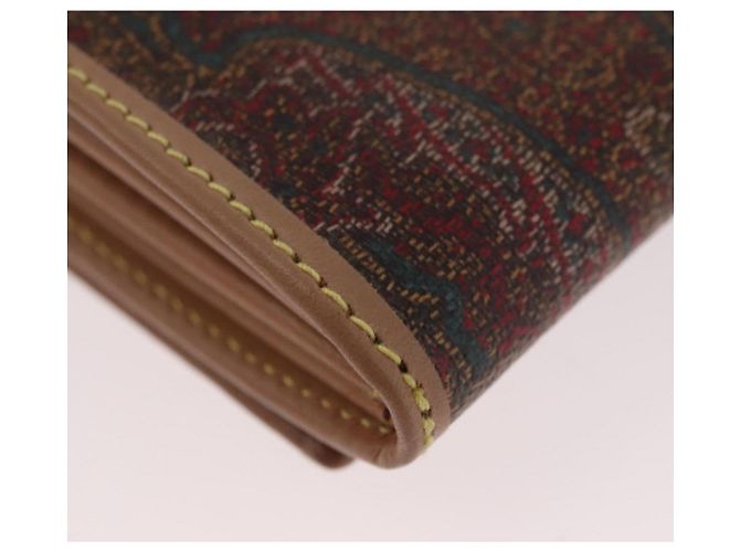 ETRO Cartera Bifold Paisley de PVC Cuero Burdeos Auth am10961V - vista 15