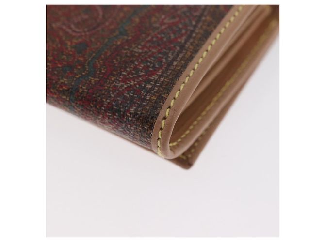 ETRO Cartera Bifold Paisley de PVC Cuero Burdeos Auth am10961V - vista 16