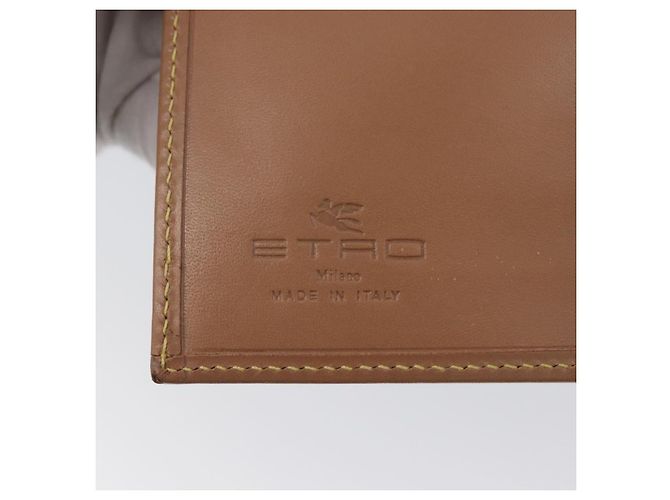 ETRO Cartera Bifold Paisley de PVC Cuero Burdeos Auth am10961V - vista 9