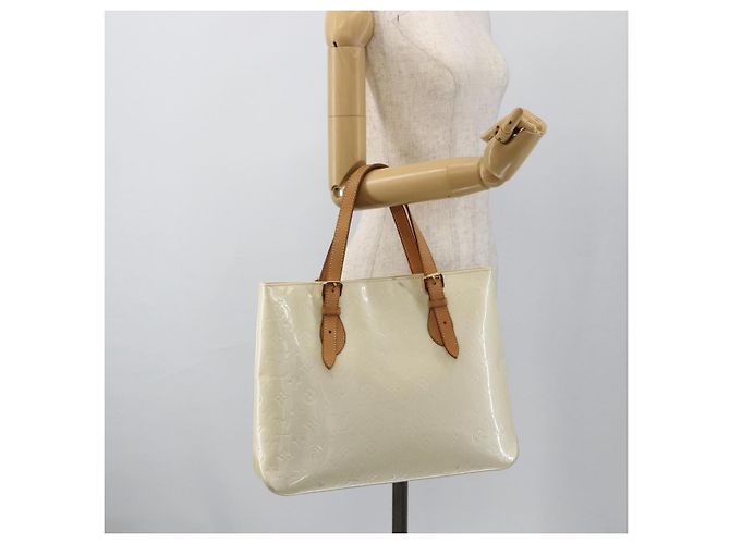 LOUIS VUITTON Borsa a Spalla Brentwood Monogram Vernis Perle M91512 LV Auth BSZ329 - vista 21