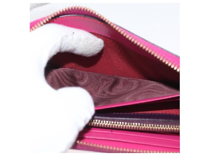 ETRO Cartera Larga Paisley de Cuero PVC Burdeos Auth am10960V - vista 10