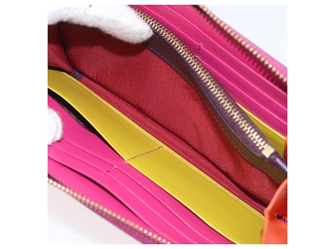 ETRO Cartera Larga Paisley de Cuero PVC Burdeos Auth am10960V - vista 19