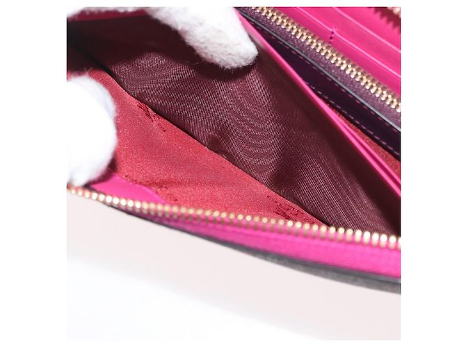 ETRO Cartera Larga Paisley de Cuero PVC Burdeos Auth am10960V - vista 20