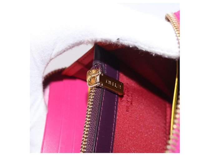 ETRO Cartera Larga Paisley de Cuero PVC Burdeos Auth am10960V - vista 21