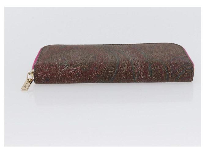 ETRO Cartera Larga Paisley de Cuero PVC Burdeos Auth am10960V - vista 6