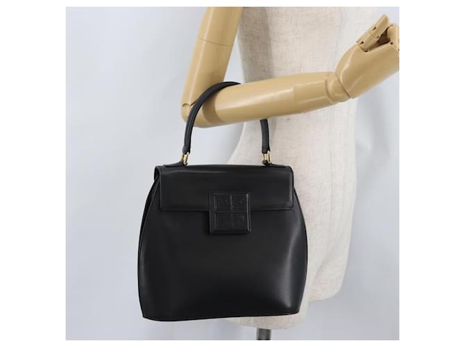 Borsa a mano GIVENCHY in pelle nera e oro Auth BSZ396 Nero D'oro - vista 21