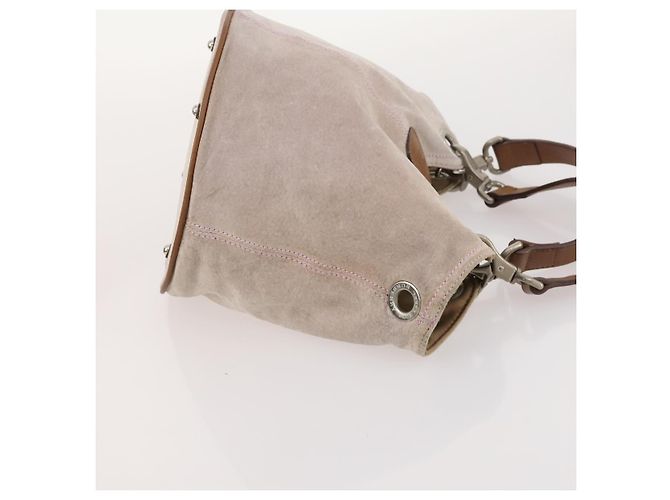 Borsa Burberry Nova Check Blue Label in tela e suede 4 pezzi marrone beige Auth fm5239 - vista 16