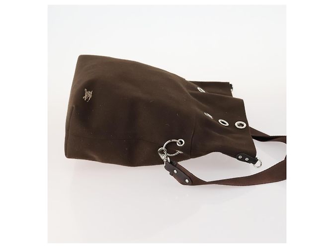 Borsa Burberry Nova Check Blue Label in tela e suede 4 pezzi marrone beige Auth fm5239 - vista 4
