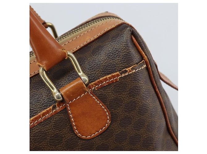 Céline Borsa a mano in tela Macadam CELINE PVC oro marrone Auth bs34012 D'oro - vista 10