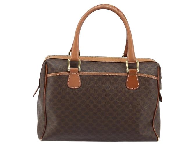 Céline Borsa a mano in tela Macadam CELINE PVC oro marrone Auth bs34012 D'oro - vista 2