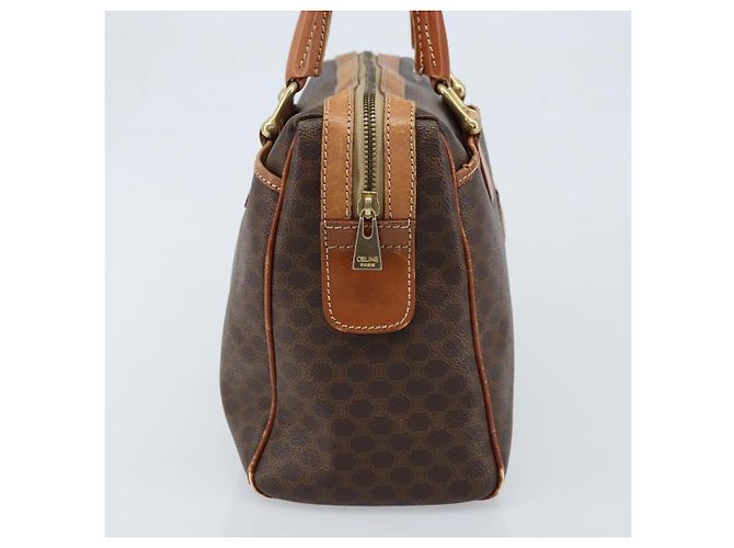 Céline Borsa a mano in tela Macadam CELINE PVC oro marrone Auth bs34012 D'oro - vista 3