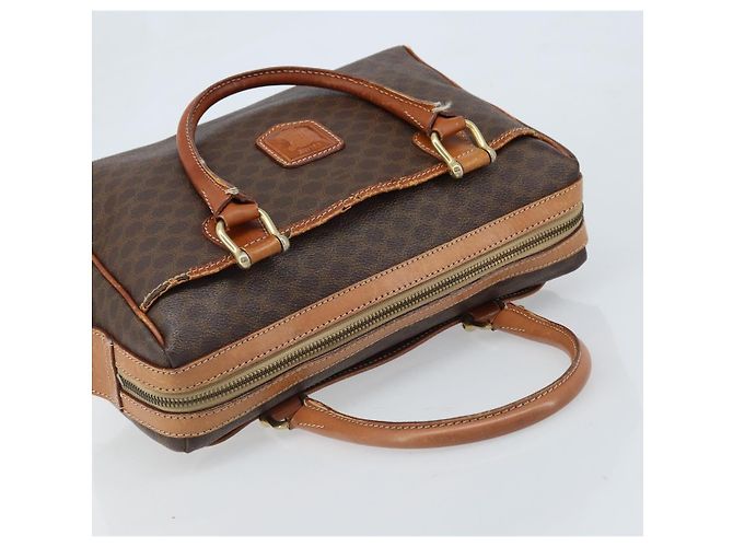 Céline Borsa a mano in tela Macadam CELINE PVC oro marrone Auth bs34012 D'oro - vista 6