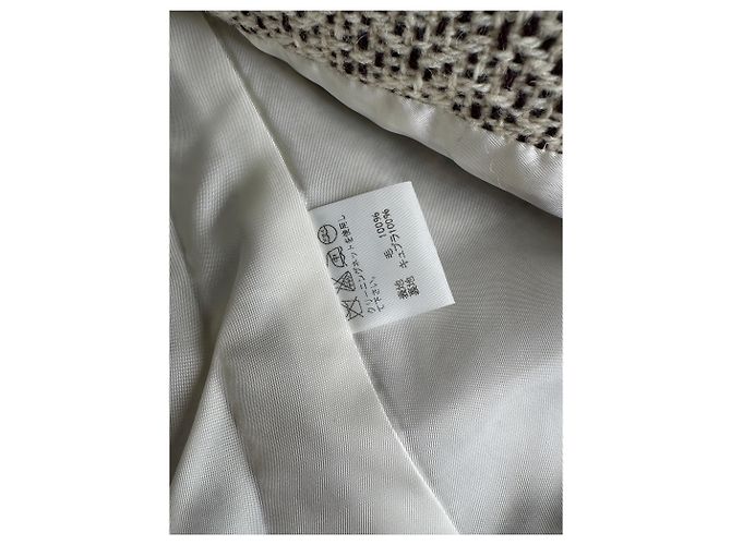 Vintage Issey Miyake Wool Coat Abstract White M Grey - view 8