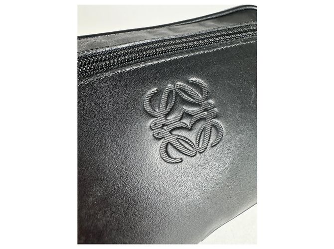 Clutch in pelle Loewe Madrid vintage nera Nero - vista 10