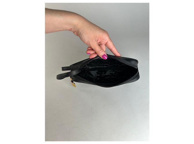 Clutch in pelle Loewe Madrid vintage nera Nero - vista 3