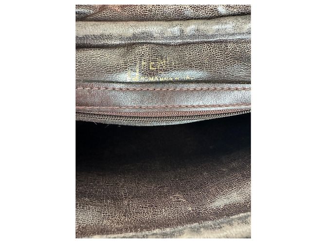 Vintage Fendi Monogramm Schultertasche Braun - Ansicht 3