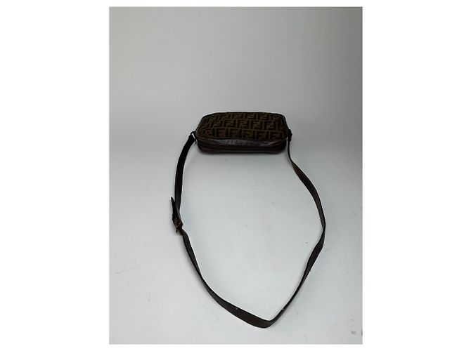 Vintage Fendi Monogramm Schultertasche Braun - Ansicht 7
