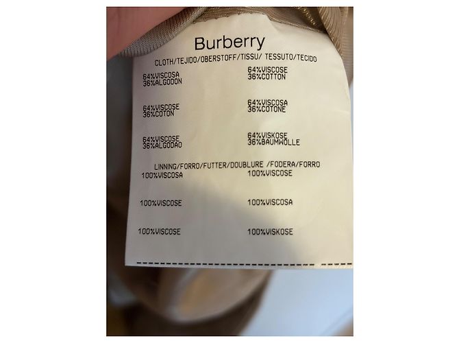 Vestido Burberry de algodón beige - vista 5