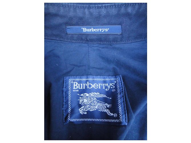 Burberry Jacke Navy Blau Baumwolle Größe 50 Marineblau - Ansicht 4